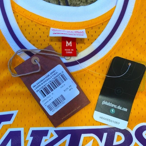 Brand New 1996-97 Hardwood Classics Los Angeles Lakers Shaquille O’Neal Size M - Picture 3 of 6